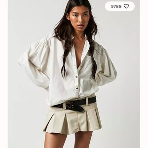 Happy Hour Solid Poplin Top